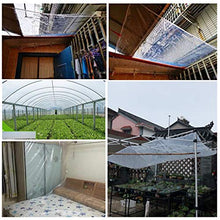 JX-PEP Trasparente incatramata, Clear Panno Tarp, Foglio Tenda Telo di plastica, per Uso Esterno coperture Impermeabili Tarp Pioggia Panno, Stare al Caldo, Protezione Solare,2 * 8m