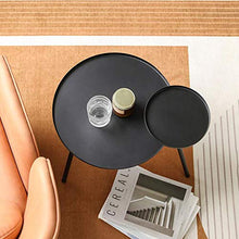 Jcnfa-Tavoli 2 Vassoi, Tavolino Divano, Design della personalità, Tavolino in Metallo (Color : Black, Size : 16.92 * 16.92 * 21.25in)