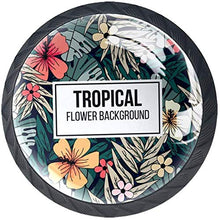 Foglie Di Fiori Tropicali Pomelli per Porta Set di 4 Pomelli per Mobili Manopole per Cassetti Cucina Armadio Vetro