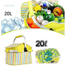 LIYT 20L Grande capacità All'aperto Ispessito Isolamento Bag Pieghevole Beach Portatile Panno Cesta Regalo, Isolato Basket,B