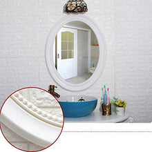 AJH Specchi da Bagno Specchio da Parete Specchio per Trucco da Trucco Specchio da Bagno a Parete Specchio da Bagno Ovale con Cornice in ABS Specchio Decorativo impermeabi
