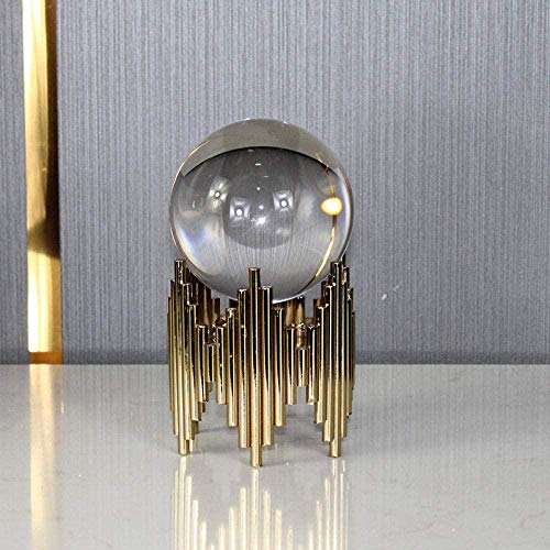 JLXQL Busti Decorazione Sfera di Cristallo Creativo Metallo Moderno Soggiorno Ingresso Armadio TV Armadietto del Vino Decorazioni per La Casa-10X22Cm-10x17.5cm