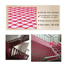WaiMin Rete di protezione for balcone Rete di nylon Rete di sicurezza for bambini Scuola materna Scale Rete anticaduta Rete for decorazione rossa Rete for isolamento esterno for edifici domestici WaiM