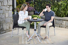 Keter Set Balcony Chelsea, Set Mobili da Esterno in Rattan 2 Sedie e Tavolino con Superficie Liscia, Grafite