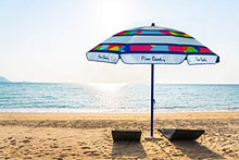 Pierre Cardin L.Medusa C. OMBREL. COT. Ø200 P.Acc, Ombrellone da Mare Spiaggia girardino, Fantasia Medusa Blu, 200x200, Taglia Unica