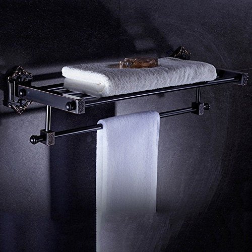 MBYW Portasciugamani Moderno Portasciugamani Elegante per Il Portasciugamani scolpito in Porcellana Europea Set di Accessori da Bagno in Alluminio con Struttura portasciugamani in Alluminio