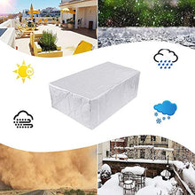 Coperture per Mobili da Giardino,Copertura Tavolo Esterno, 210D Oxford Telo Copritavolo Impermeabile Rettangolare Antivento e Anti-UV per Tavolo e Sedie da Esterni Coperture