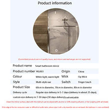 WANGYX 70cm Speccihio de Bagno con LED Luce con Interruttore Touch e Anti-Appannamento Tempo Temperatura Schermo per Bagno, Toletta, Hotel