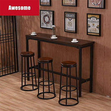 Sedia ufficio,Sgabello da bar rotondo in legno massello con piedini alti neri, (seduta 75 cm, 30 pollici), cuscino in legno massello con struttura in ferro, utilizzato per ristoranti, bar, caffè, re