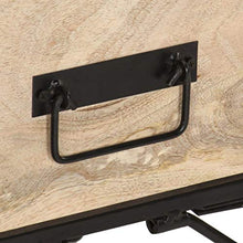 Tidyard Comodino Industraile con 2 Cassetti in Legno Massello di Mango 40x30x55 cm Comodino Camera da Letto Comodino Cameretta Comodino Vintage Comodino con Cassetti Comodino Rustico