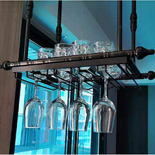 GAXQFEI Cucina Del Vino Del Vino Stoccaio Cremagliera Del Soffitto Del Soffitto, Rack Del Coccole Decorazione Del Soffitto Rack, Ferro Retrò Iron Appeso a Impennata Portabicchieri Di Vino, Usato per