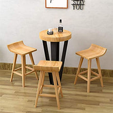 GYPPG Sgabelli Bar Sedia con poggiapiedi Sgabello Ecologico in Legno di Pino Seduta ergonomica Curva Sedie Pranzo in Legno - Altezza Pub 45/65/75 cm