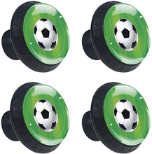 Sport Pallone da calcio a strisce verdi Pomelli per Porta Set di 4 Pomelli per Mobili Manopole per Cassetti Cucina Armadio Vetro