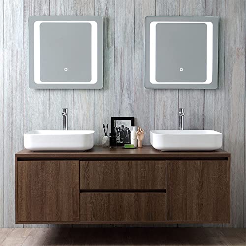 Kiamami Valentina MOBILE BAGNO SOSPESO 150CM DOPPIO LAVABO E SPECCHIO LED TOUCH | SIENA