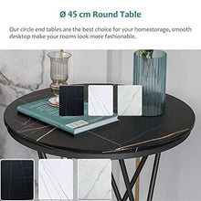 Tavolini da Appoggio Soggiorno Tavolini Il Giro Stand da Pavimento, Moderno Metallo Tavolo D'accento per Ufficio in Casa, Tiene Riviste/Computer Portatili/Piccole Piante in Vaso (Color : Black)