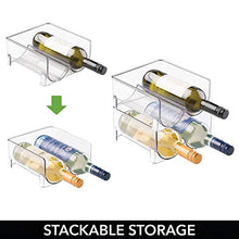 mDesign Portabottiglie Vino in Plastica Robusta - Bottigliera e Scaffale Porta Vino per conservazione ottimale di vini - Struttura componibile - Per 8 bottiglie