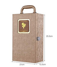 Tyrant oro rosso vino scatola doppia in pelle scatola di imballaggio scatola regalo scatola vino 2 confezioni (senza vino rosso)