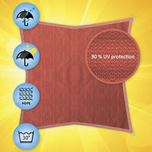 Windhager Tenda Sunsail Adria, Quadrato 3,6 x 3,6 m (equilatero), Protezione UV, Resistente alle intemperie e Traspirante, Terracotta, 10972