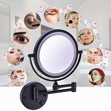 WZDD Specchio da Trucco da Parete, Specchio Ingranditore con Luce LED, Specchio da Bagno con Ingrandimento 5X Specchio Cosmetico Illuminato