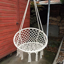 Nordic Hammock Sedia Swing Rope Outdoor Giardino da Giardino Interni Seggiolino Rotondo per Bambini Adulto Swinging Appeso Singola Sedia di Sicurezza Amaca