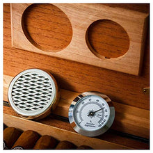 WRJY Scatola per sigari humidor per sigari, con igrometro e armadietto per sigari umidificatore, Rivestimento in Legno di Cedro in Pelle di qualità, Grande capacità può ospitare 36 siga