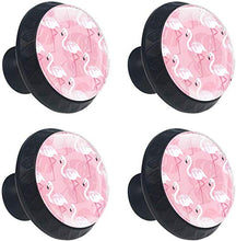 Fenicottero tropicale modello rosa Pomelli per Porta Set di 4 Pomelli per Mobili Manopole per Cassetti Cucina Armadio Vetro