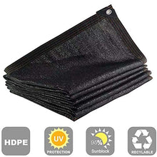 CYY 95% Protezione Solare Rete Ombreggiante,Nero Telo Ombra con Occhielli/Resistente Ai Raggi UV,per Serre Balcone(16x33ft/5x10m)