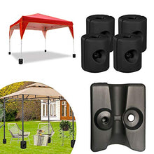 Piedi per gazebo set di 4 pesi in HDPE 22 x 22 x 25 cm possono essere riempiti con sabbia d'acqua Pesi per padiglione per la stabilizzazione di tende da giardino, tendoni