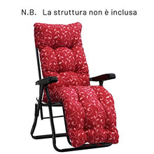 TECNOCUCI Cuscino Imbottito per Sdraio con poggiapiedi (160x45cmx10cm) - 100% Made in Italy - Ricambio Cuscino Ideale per Sdraio da Giardino