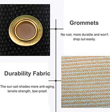ZXXL Telo Ombreggiante Vela Parasole Beige al 90%, Copertura per Pergola All'aperto Rettangolare, Rete Ombreggiante Resistente Ai Raggi UV per Impieghi Gravosi per Cortile/Giardino/Piscina/Patio