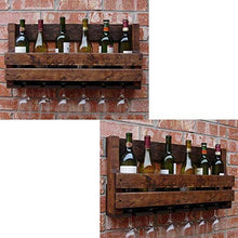 Portabottiglie in Legno Portabottiglie Portabottiglie Portabottiglie - Portabottiglie/portabottiglie a Parete, 6 portabicchieri Possono Essere appesi