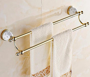 MBYW Portasciugamani Moderno e Minimalista Alto carico Portasciugamani Elegante da Bagno Mensola portaoggetti Porta Asciugamani, Bagno, a Parete, Stile Europeo, Doppia Striscia per Asciugamani 63cm