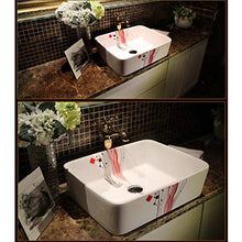 Rettangolare Jingdezhen Bagno lavandino in ceramica lavabo Lavabo da appoggio in porcellana Lavandino da bagno bagno lavandino vanità