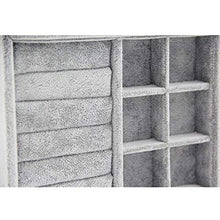 Haucy Scatola portaoggetti per gioielli, con 12 piccole griglie, 20 x 15 x 3 cm