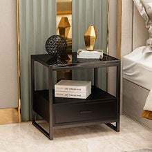 Comodino Scaffale Armadio Contenitore Camera da Letto in Marmo Dorato con cassetti e armadietti Aperti Cassettiera Camere da Letto Camera