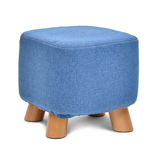 Mobili per la casa e giardino Pouf imbottito, sgabello quadrato in legno Sedia ottomana con supporto in legno Sgabello rivestimento in tessuto 4 gambe e rivestimento in lino sfoderabile Ottomani da cu