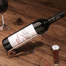 Almabner - Portabottiglie da vino autoportante, elegante in ferro battuto, supporto decorativo per bottiglie di vino rosso, per casa, ristorante e cena, tavolo