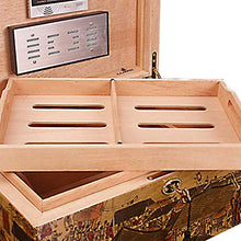 YHNJI - Portasigari, con igrometro elettronico, scatola per sigari, accessori per fumo, regalo ideale per familiari e amici