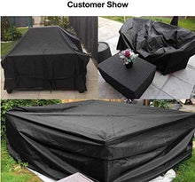 YULIAN Mobili da Giardino Coperture impermeabilizzate 110x90cm, Terrazza Arredo Copertura Tarpair Tarpair Copertura Permanente con tavola e Sedia a Polvere per Polvere all'aperto, Rotondo.