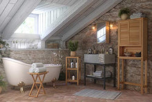 Relaxdays Tavolino pieghevole, da salotto, giardino, in bambù, piccolo, forma rettangolare, HxLxP 52x40x31 cm, marrone
