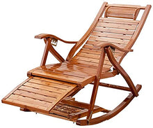 Sedia Lounge Sedia Regolabile Chaise Reclinabile Bamboo Sedia a Dondolo Pieghevole Pieghevole Sedia a Sdraio Portatile per Giardino Prato a Sdraio Backyard