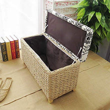Sgabello in rattan, Sedile creativo Retro Ricamato a mano Storage Shair Panca scarpa moda Casa Osman 50 * 30 * 31cm / 50 * 30 * 40cm / 80 * 30 * 40cm Camera da letto Porta del soggiorno Disponibile