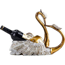 XLBAXLJ Incolla Drill Swan Wine Rack, Blu Fumetto Creativo Sveglio del Vino della casa cremagliera Champagne Decorazioni per la Veranda Ufficio Soggiorno Camera da Letto