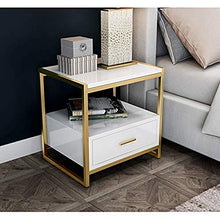 SLL- Marmo Comodino Rack Nordic Ins Luce Dorata di Lusso Moderno Semplice Dormitorio Camera Armadio di immagazzinaggio