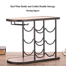 QTWW Portabottiglie in Legno (espositore) e Porta Calice, Robusto Fatto a Mano (6/8 Bottiglie) - per Decorazioni per la casa e Feste da Bar, 6 Bottiglie