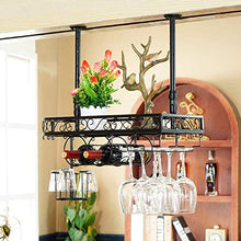 WLABCD Scaffale per Vino, Parete, Bar, Ristorante, Bottiglia per Vino, Scaffale per Scaffali, Supporto, Soffitto S, Sc a Soffitto, Portavolatrice Regolabile,100 * 25 Cm.