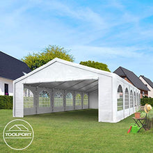 TOOLPORT Tendone per Feste 4x8 m Gazebo Party per sagre, mercati ca. PE 240 g/m² Bianco