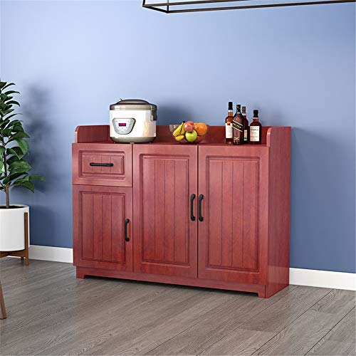 AFCITY Credenza Armadietto Legno Buffet Server Credenza Consolle Credenza Tavolo con armadi 1 cassetto per pranzare o Living Room (Color : Red, Size : 120x40x80cm)