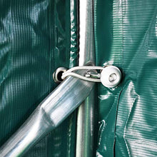 vidaXL Tenda Garage Capanno Tendone Gazebo Padiglione Telone Tendostruttura Tenda Esterno Giardino Ricovero Ripostiglio in PVC Verde