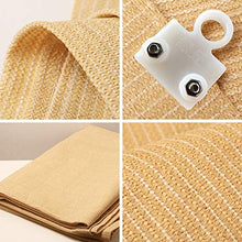 Telo Ombreggiante Telo da Vela Beige per Esterni, Rete per Protezione Solare Ispessita con Occhielli Staccabili, Telo in Rete con Protezione Solare al 90% per Patio/Giardino/Pergola/Gazebo